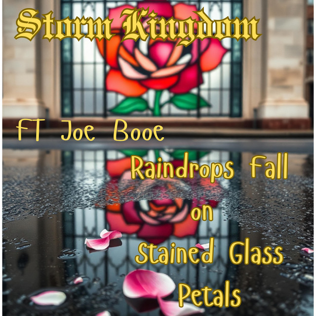 Raindrops Fall on Stained Glass Petals